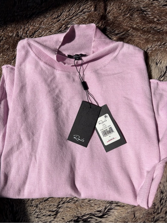 Rails Sweaters - Rails Light Pink Turtleneck Sweater